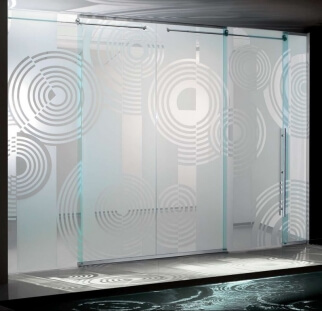 דלת זכוכית מעוצבת בהדפס קרמי  (3)